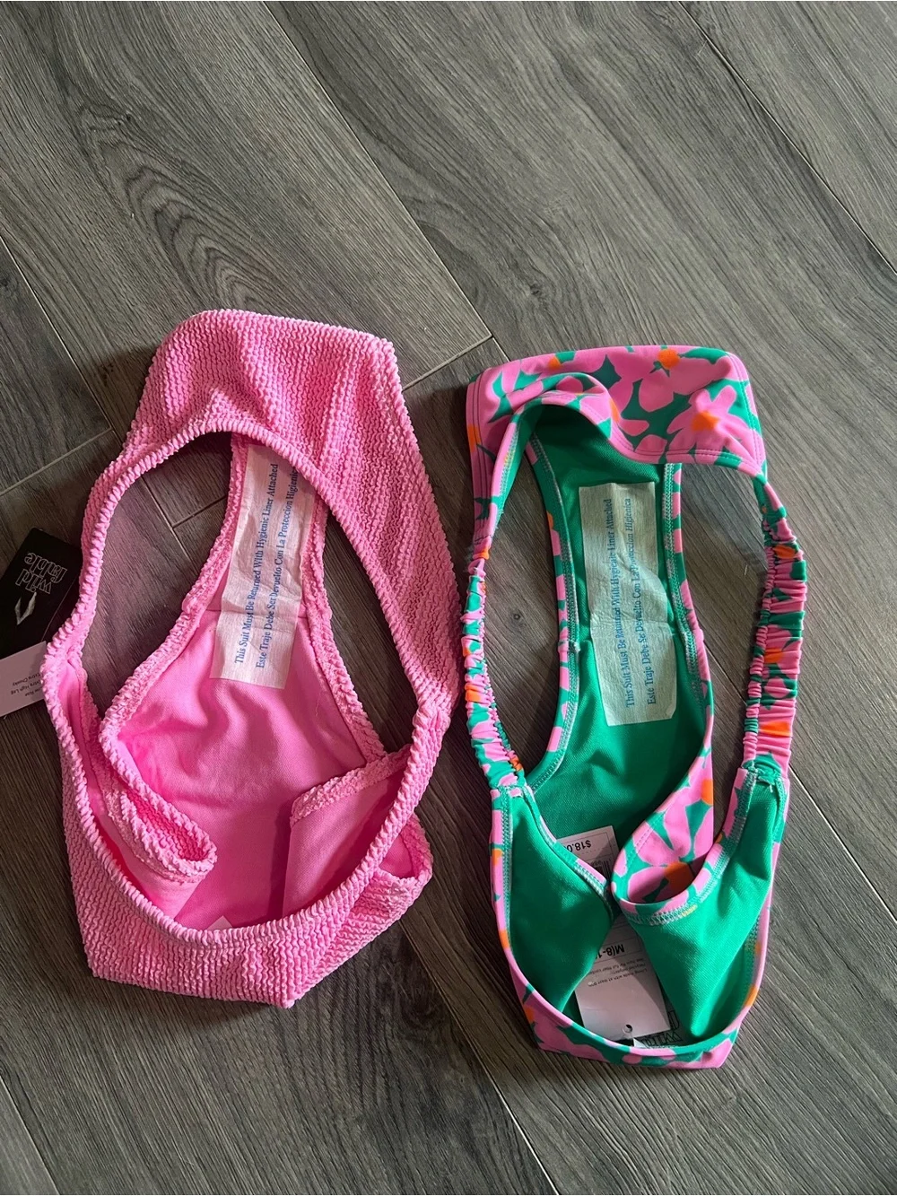TWO: wild fable Bikini Bottoms! Pink & Green Floral Bikini Bottoms